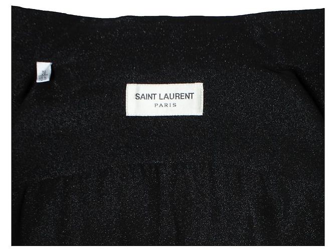 Camicia nera glitter Saint Laurent Nero - vista 6