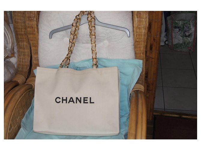 Borsa Tote Chanel in Tela - vista 6
