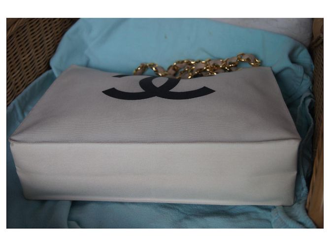 Borsa Tote Chanel in Tela - vista 7