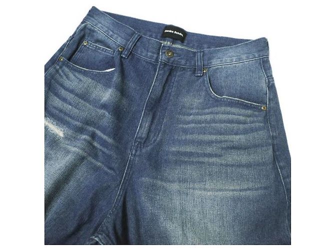 Autre Marque Muchas Gracias DESTROY DENIM Pantalones de Denim de Algodón Edición Limitada Azul - vista 4