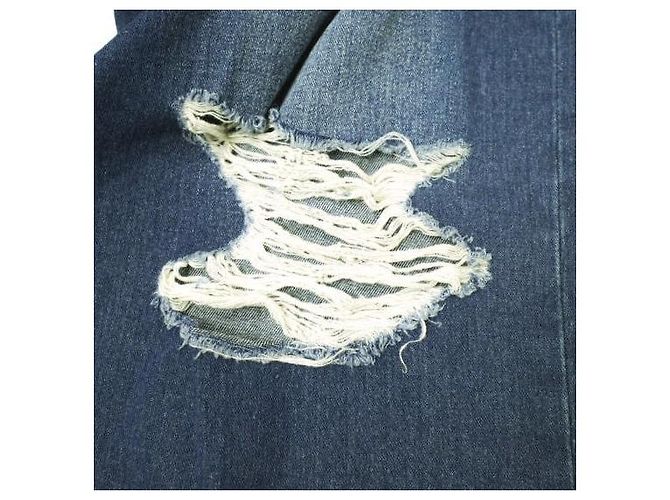 Autre Marque Muchas Gracias DESTROY DENIM Pantalones de Denim de Algodón Edición Limitada Azul - vista 6