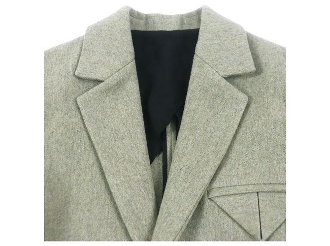 Abrigo Chester de lana y nylon Bottega Veneta Verde - vista 2