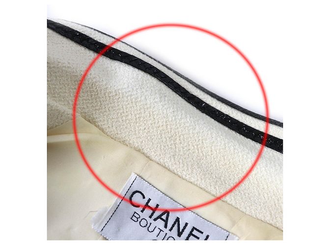 Giacca vintage in tweed Chanel in cotone e seta 36 Nero Crudo - vista 12