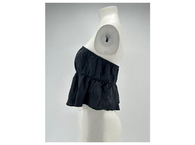 Top bustier de lino negro Reformation - vista 4