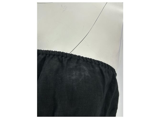 Top bustier de lino negro Reformation - vista 5