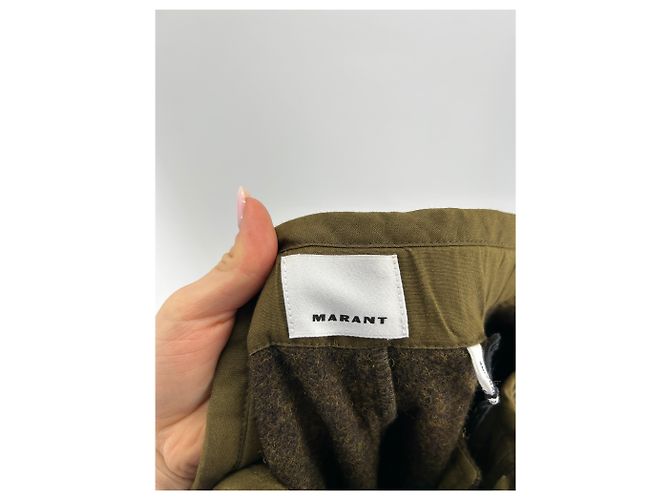 Isabel Marant Pantalon en laine kaki Khaki - view 3