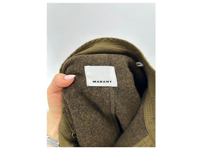 Isabel Marant Khaki Two-Tone Wool Jacket - view 3