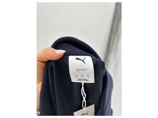 Giacca Puma blu navy in cotone con zip L - vista 3