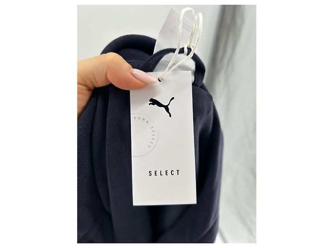 Giacca Puma blu navy in cotone con zip L - vista 4