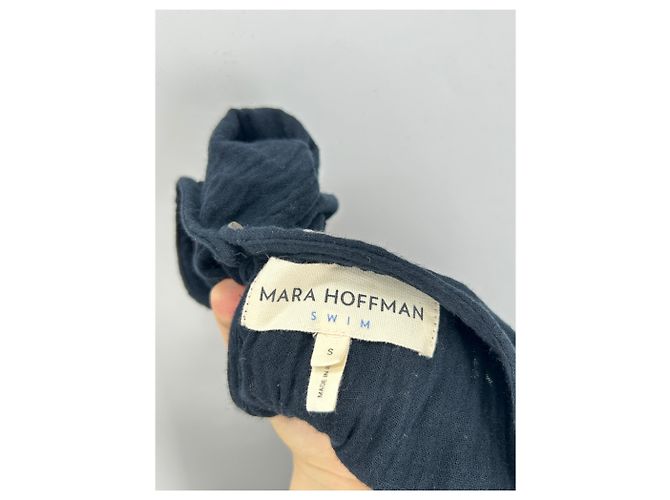 Tuta nera a maniche corte con cintura Mara Hoffman Nero - vista 3