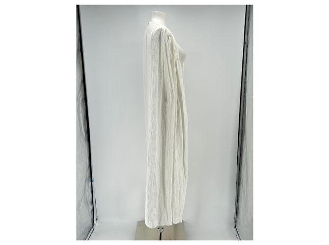 Autre Marque ANCIENT KAVVOS White Long Cotton Kimono - view 3