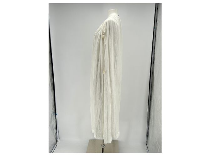 Autre Marque ANCIENT KAVVOS White Long Cotton Kimono - view 4