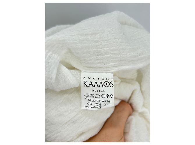 Autre Marque ANCIENT KAVVOS White Long Cotton Kimono - view 6