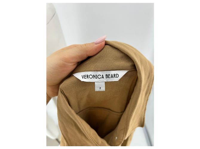 Veronica Beard Leinenhemdkleid Camel Kamel - Ansicht 5
