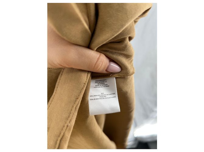 Veronica Beard Leinenhemdkleid Camel Kamel - Ansicht 6