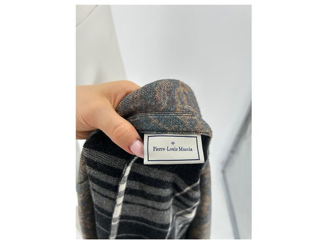 Blazer de lana estampado Pierre Louis Mascia Gris - vista 5