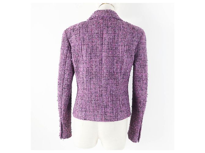 Giacca in tweed Chanel viola 36 donne Porpora - vista 4