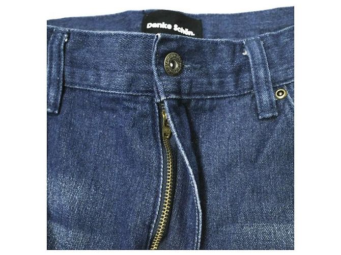 Autre Marque Muchas Gracias DESTROY DENIM Pantalones de Denim de Algodón Edición Limitada Azul - vista 5