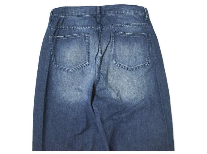 Autre Marque Muchas Gracias DESTROY DENIM Pantalones de Denim de Algodón Edición Limitada Azul - vista 7