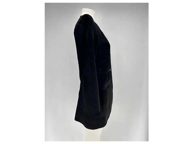 Autre Marque Giacca in camoscio nera GERALD WATELET Nero - vista 3