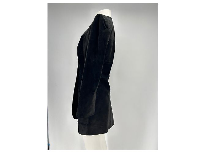 Autre Marque Giacca in camoscio nera GERALD WATELET Nero - vista 4