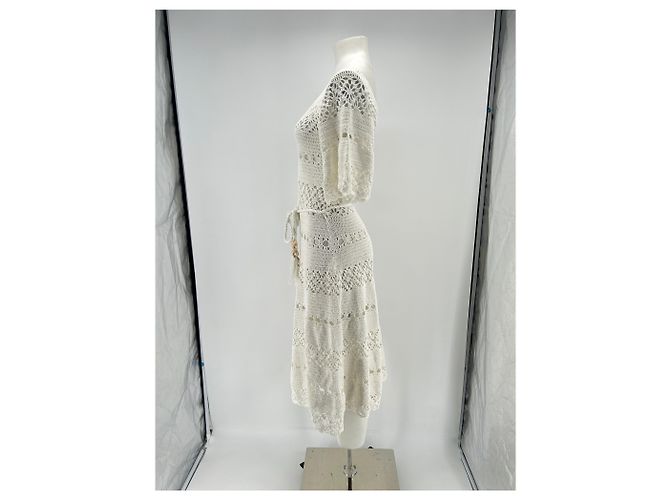 Zimmermann Abito in crochet bianco - vista 4