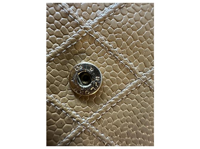 Portafoglio lungo Chanel giallo in pelle caviar - vista 4