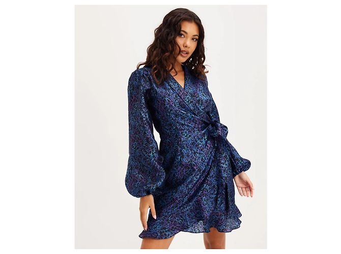 Autre Marque Cras Lindacras Leopard Kleid Blau Mehrfarbig Mehrfarben - Ansicht 2