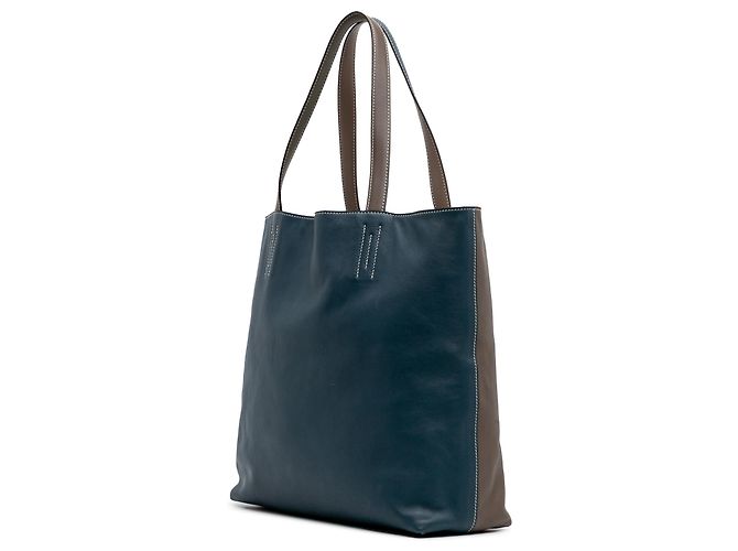 Hermès Marrone Veau Sikkim e Clemence Double Sens 36 Marrone scuro - vista 2