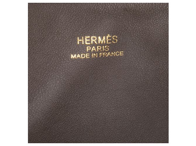 Hermès Marrone Veau Sikkim e Clemence Double Sens 36 Marrone scuro - vista 4