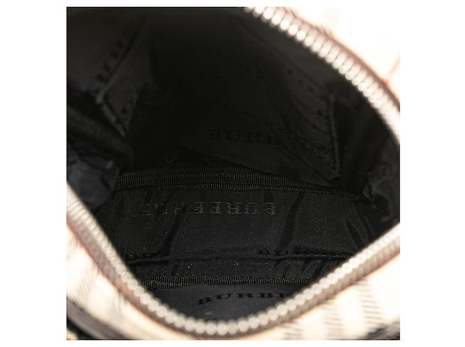 Borsa a tracolla Burberry Beige House Check Canvas - vista 4