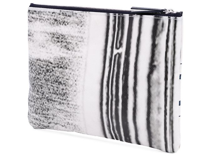 Dior Edizione Limitata Bianca Bilum Trompe Loeil Canvas 30 Montaigne Pochette Bianco Bianco sporco - vista 2
