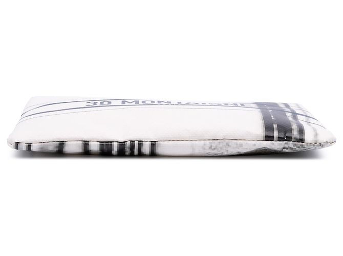 Dior Edizione Limitata Bianca Bilum Trompe Loeil Canvas 30 Montaigne Pochette Bianco Bianco sporco - vista 3