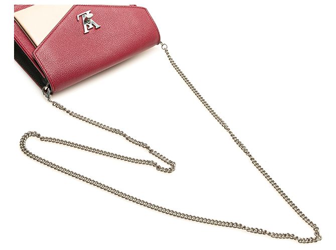 Twist MyLockMe Kette Pochette aus rotem Bicolor-Leder von Louis Vuitton - Ansicht 12