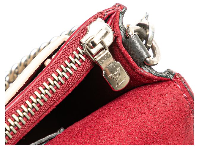 Twist MyLockMe Kette Pochette aus rotem Bicolor-Leder von Louis Vuitton - Ansicht 9