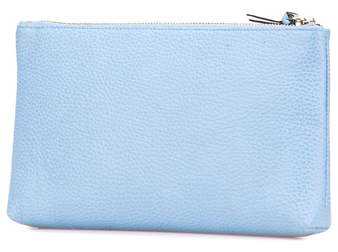Gucci große Swing-Tasche aus blauer Kalbsleder mit Dollar-Muster - Ansicht 2