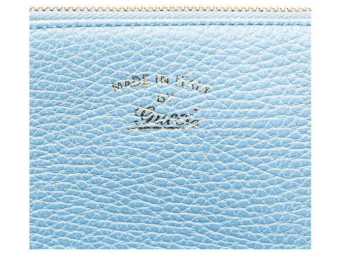 Gucci große Swing-Tasche aus blauer Kalbsleder mit Dollar-Muster - Ansicht 8