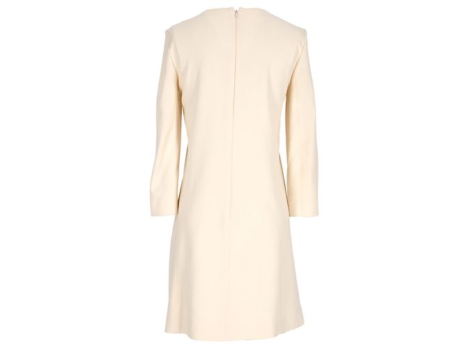 Vestido Chloé con Detalle de Botón en Acetato Beige - vista 3