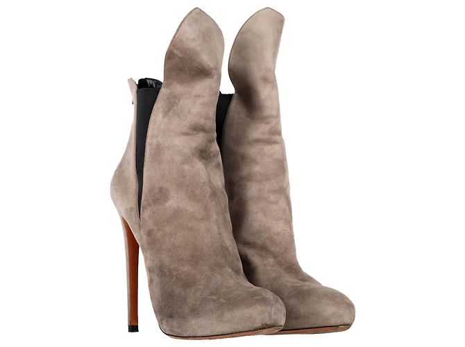 Botines Alaïa de ante gris - vista 4