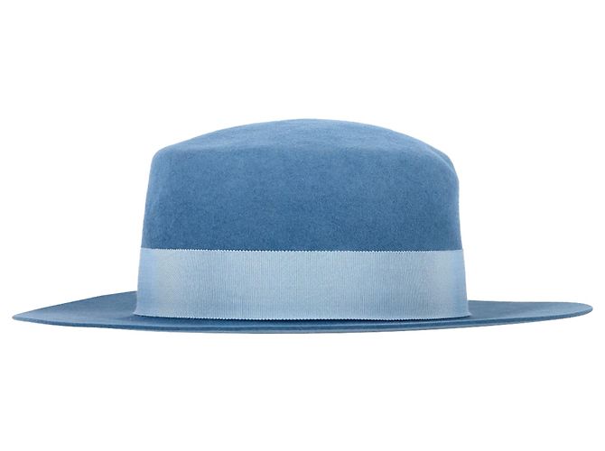 Cappello Fedora Saint Laurent in lana azzurra - view 2