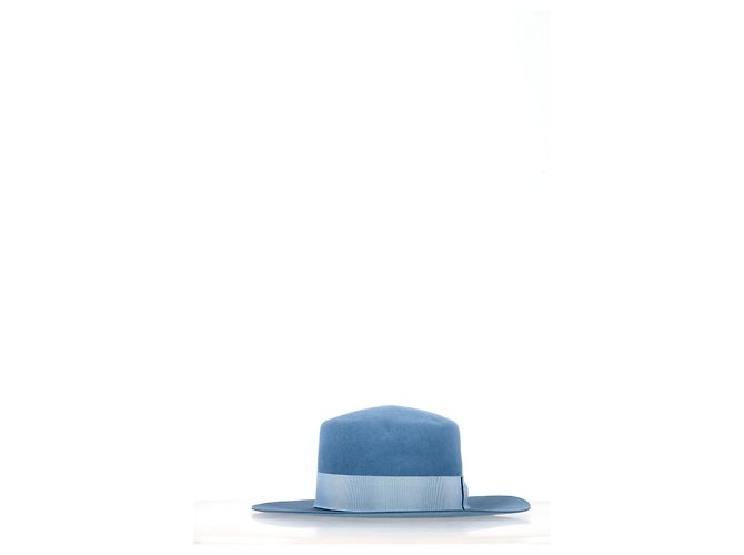Cappello Fedora Saint Laurent in lana azzurra - view 5