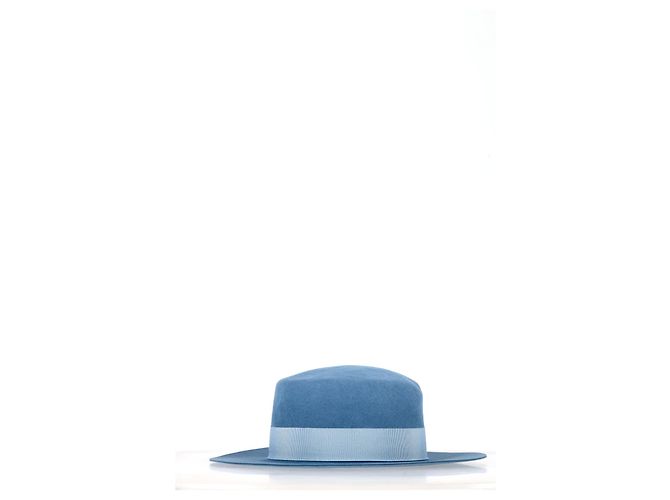 Cappello Fedora Saint Laurent in lana azzurra - view 6