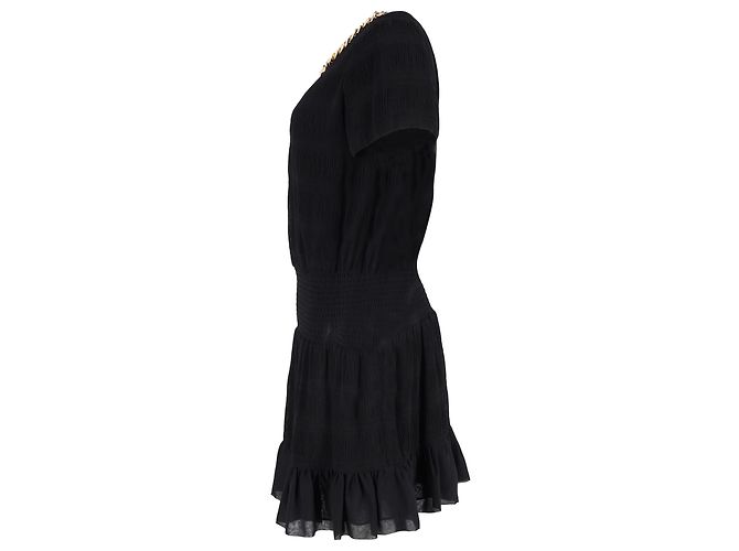 A-Linien-Kleid aus schwarzem Polyester von Michael by Michael Kors mit Kettenhals - Ansicht 2