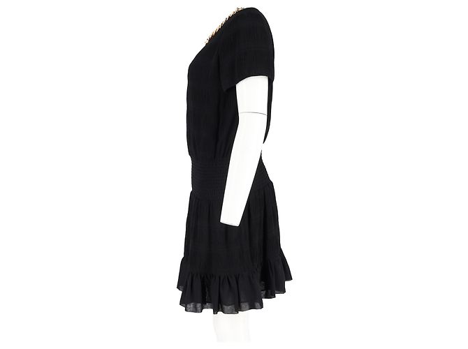 A-Linien-Kleid aus schwarzem Polyester von Michael by Michael Kors mit Kettenhals - Ansicht 5