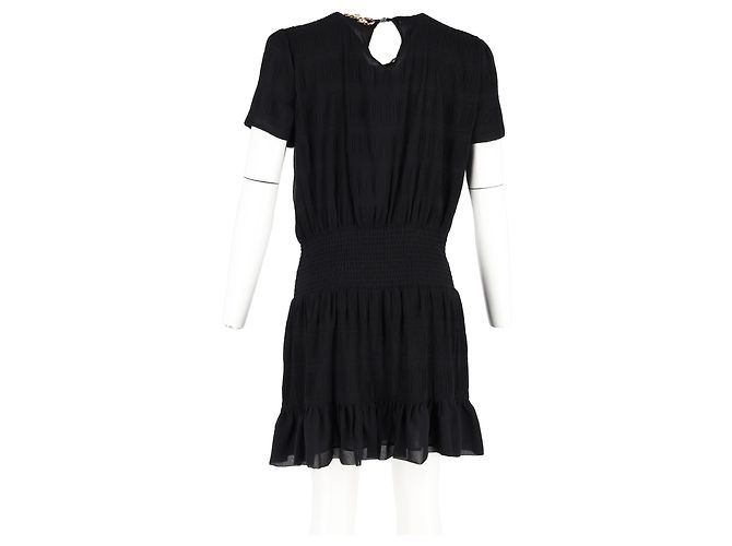 A-Linien-Kleid aus schwarzem Polyester von Michael by Michael Kors mit Kettenhals - Ansicht 6