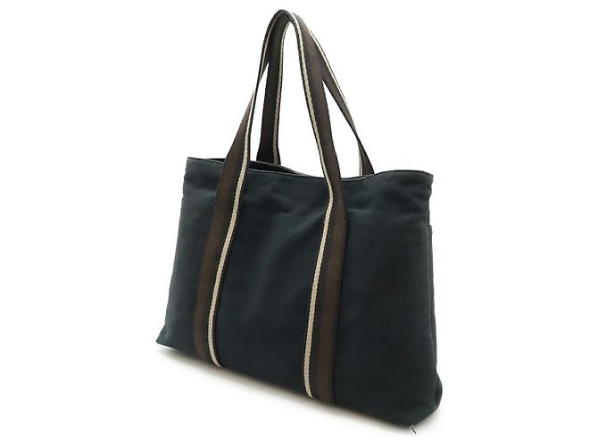 Hermès Borsa 2 in 1 in tela e pelle Hermes Troca Horizontal MM Nero - vista 2