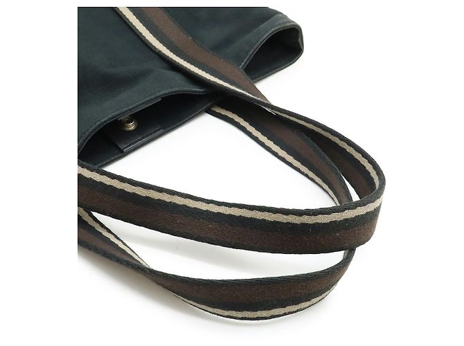 Hermès Borsa 2 in 1 in tela e pelle Hermes Troca Horizontal MM Nero - vista 4