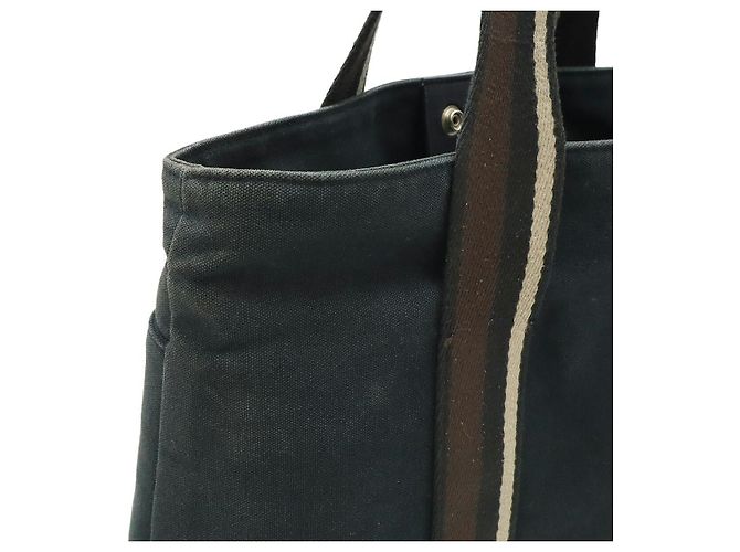 Hermès Borsa 2 in 1 in tela e pelle Hermes Troca Horizontal MM Nero - vista 5