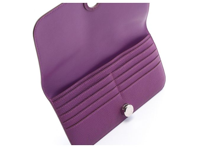 Hermès Portafoglio bifold lungo Hermes Dogon viola Porpora - vista 2