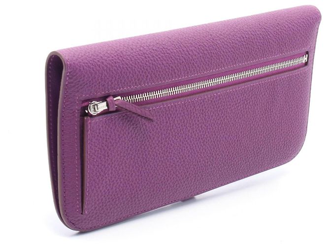 Hermès Portafoglio bifold lungo Hermes Dogon viola Porpora - vista 3